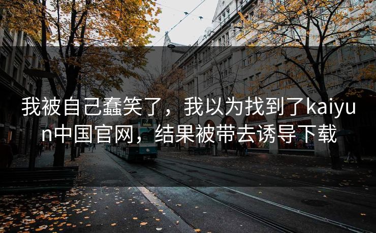 我被自己蠢笑了，我以为找到了kaiyun中国官网，结果被带去诱导下载